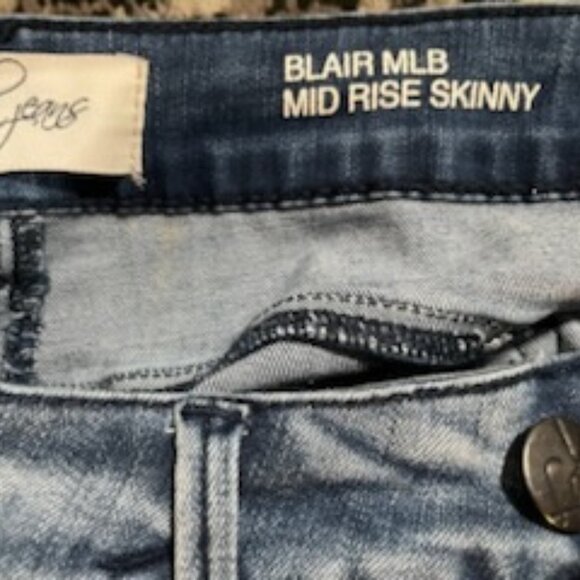 Lola Jeans Women's Blair-MLB Mid-Rise Skinny Jeans, Size 2 (27) - Picture 11 of 13